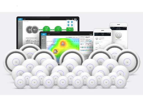 UniFi Wi-Fi access point family with management dashboard